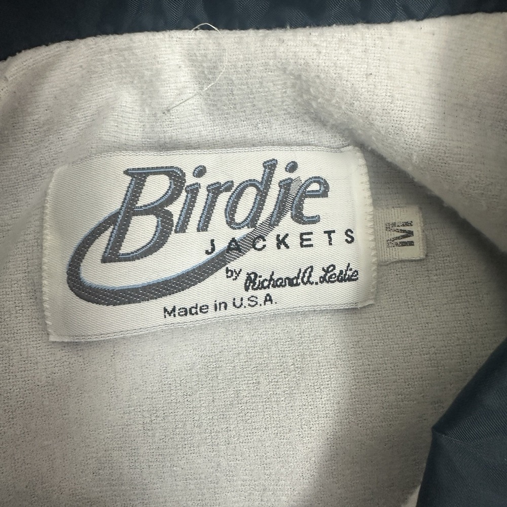 VTG Birdie by Richard A Leslie Jacket Mens Medium Blue Windbreaker Made in USA - Picture 2 of 9